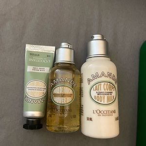 L’OCCITANE travel kit skin care products.